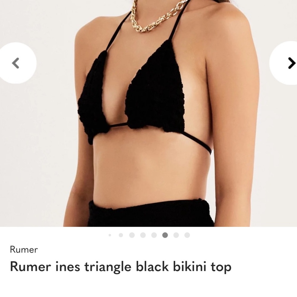 Rumer‎ Ines Triangle Bikini Top in white - Picture 2 of 10